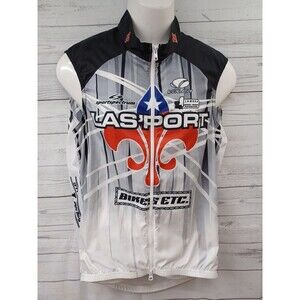 Voler Team Lasport Toyota Mens Cycling Jersey Sz L Red White Gray Mesh Sleeveles